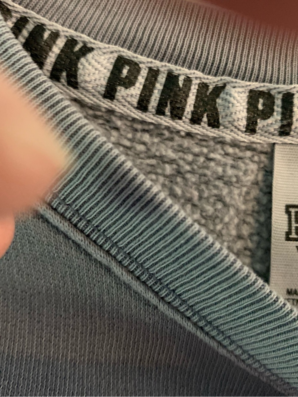 PINK Victoria's Secret Crewneck Sweatshirt in Light Blue - Picture 2 of 3